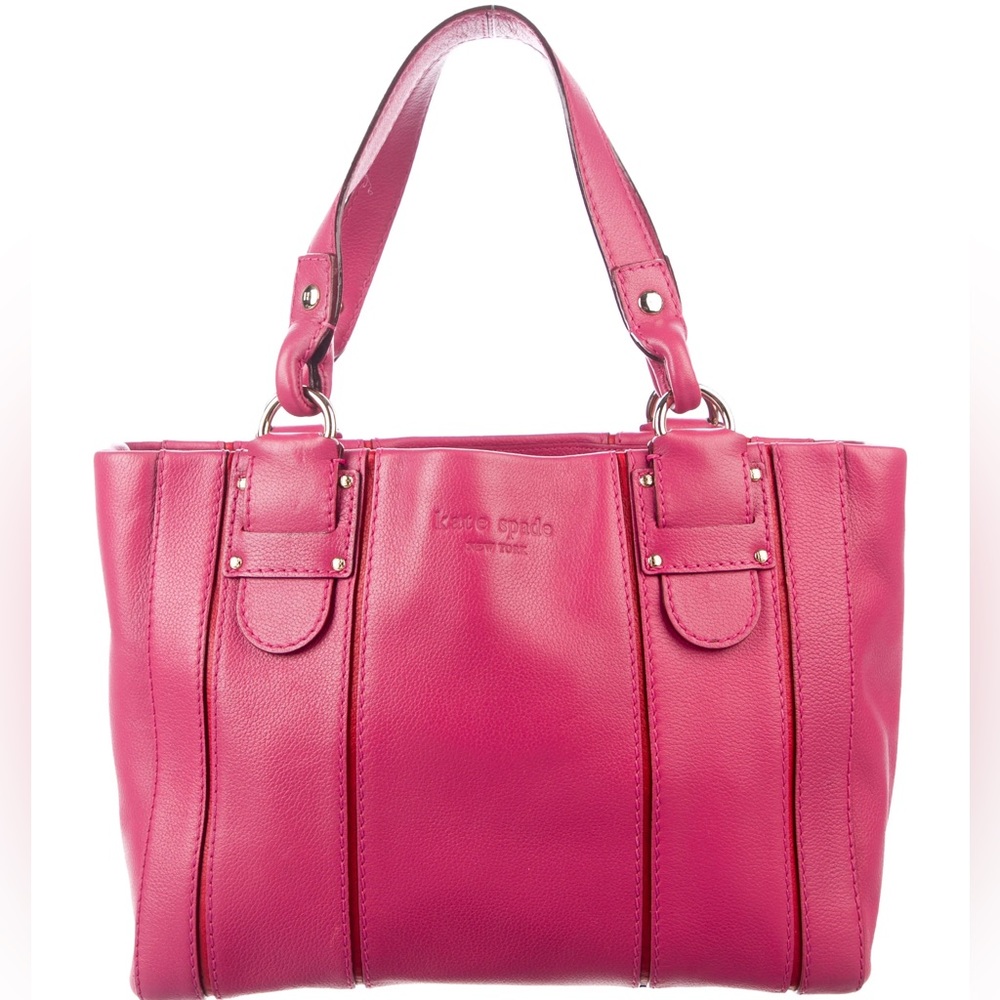 Kate Spade Quinn Belle Meade Pink Leather Tote Bag